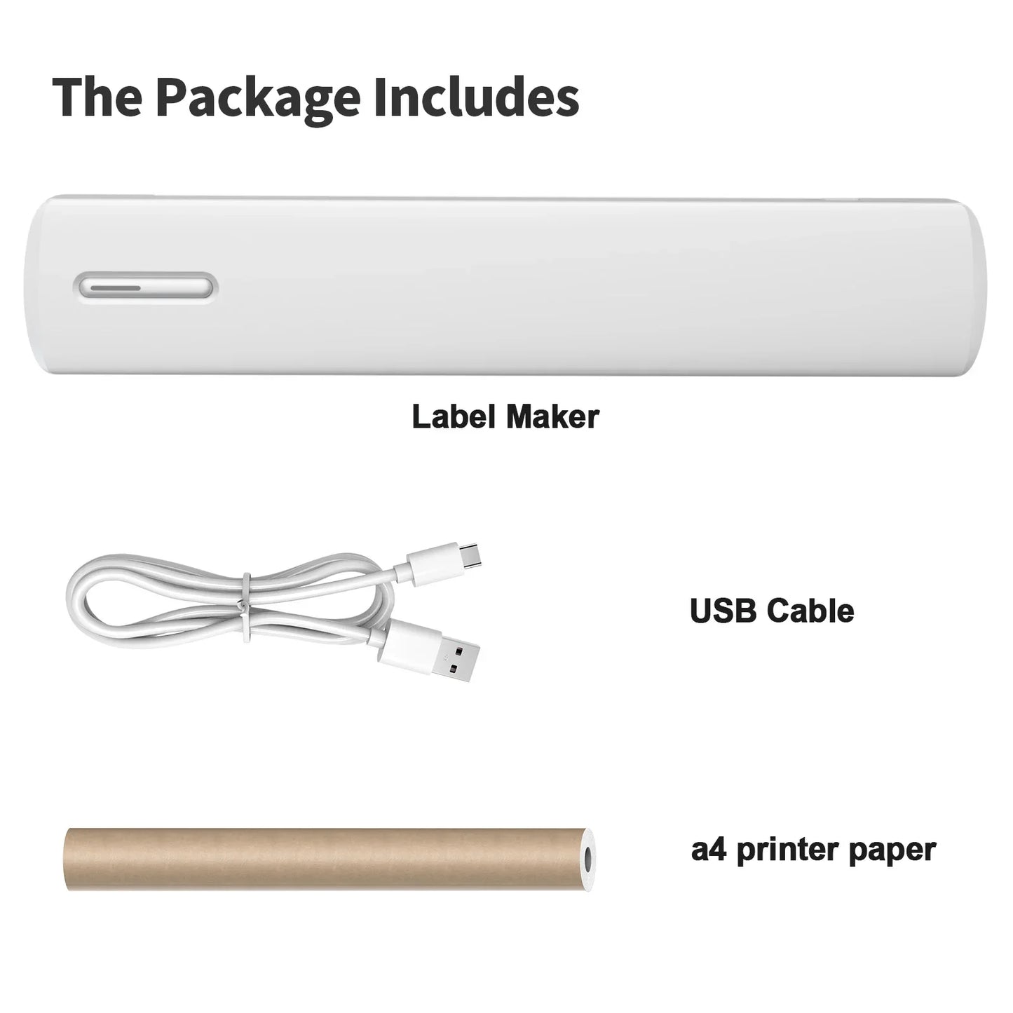 Thermal Printer Inkless Wireless A4 C80 300DPI 1500mAh BT Mobile Printing iOS/Android/Laptop